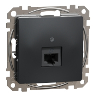 Розетка 1-а комп. внутр. RJ45 кат. 5е UTP "Sedna Design" Чорний
