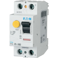 ПЗВ (УЗО) пристрій захисного відключення, 2P 25A 30mA 6кА, тип "АС". EATON