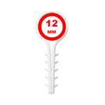 Дюбель-ялинка БІЛА D12-мм для Круглого КПП (2х2,5/3х2,5/3х4/5х1,5) (100 шт./уп) (5000 шт/ящ)