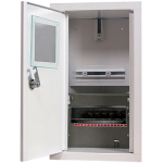 Шафа e.mbox.stand.w.f1.08.z металева, під 1-ф. лічильник, 8 мод., що вбудовується, з замком