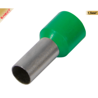Ізольований Наконечник втулковий 1,5мм² зелений (100шт), e.terminal.stand.e1508.green. ЕНЕКСТ