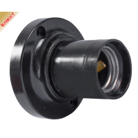 Патрон бакелітовий Е27 настінний e.lamp socket wall side.E27.bk.black, чорний. ЕНЕКСТ