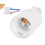 Патрон пластиковий підвісний Е27 з кабелем 15см та клемною колодкоюe.lamp socket pendant..E27.pl.white. ЕНЕКСТ