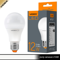 LED лампа VIDEX A60e 12Вт E27 4100K 220В