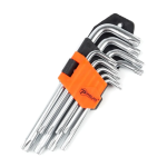 Набір ключів TORX зірка 9шт (Т10, T15, T20, T25, T27, T30, T40, T45, T50) 25-007