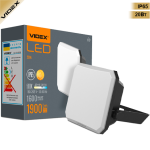 LED прожектор F3 20Вт, 5000K, 220В Black. VIDEX