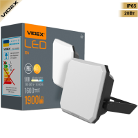 LED прожектор F3 20Вт, 5000K, 220В Black. VIDEX
