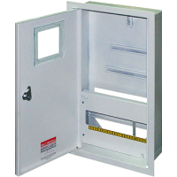 Шафа e.mbox.stand.w.f3.12.z металева, під 3-ф. лічильник, 12 мод., що вбудовується, з замком