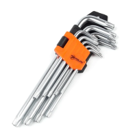 Ключі шестигранні подовжені TORX Т10-Т5 9 шт. (Т10, T15, T20, T25, T27, T30, T40, T45, T50 набiр) 25-008