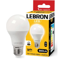 LED лампа LEBRON L-A60, 10W, Е27, 4100K, 900Lm