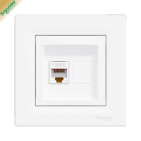 Розетка Schneider ASFORA  комп`ютерна RJ-45 внутр, 1-одинарна, внутр, біла